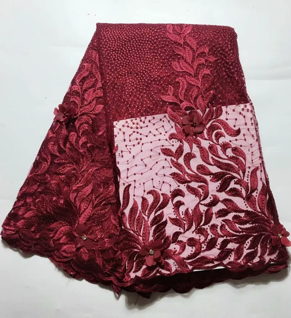 high quality nigerian french lace 3d flowers embroidered beads tulle lace fabric for wedding dress,2019 African lace XSMA111
high quality nigerian french lace 3d flowers embroidered beads tulle lace fabric for wedding dress,2019 African lace XSMA111