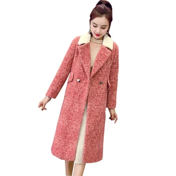Fashion Faux Mink Fur Coats Women Long Slim Thicken Woolen Coats Autumn Winter Ladies Blends High Quality Coats Outwears YP2076
Fashion Faux Mink Fur Coats Women Long Slim Thicken Woolen Coats Autumn Winter Ladies Blends High Quality Coats Outwears YP2076