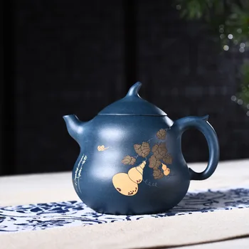 300ml Yixing Purple Sand Tea Pot Genuine Raw Ore Dark Green Mud Painted Gourd Teapot Kung Fu Tea Kettle Tea Set Free Shipping
300ml Yixing Purple Sand Tea Pot Genuine Raw Ore Dark Green Mud Painted Gourd Teapot Kung Fu Tea Kettle Tea Set Free Shipping