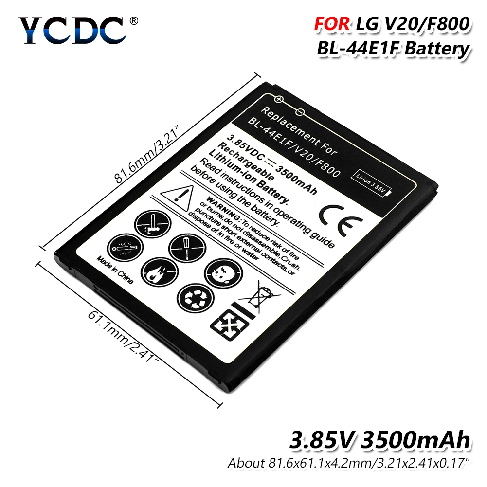 Smart Phone bl-44e1f lithium battery 3.85v 3500mah For LG V20 F800 H990 H918 Generic BL-44E1F Battery 3.85V 3500mAh For LG
Smart Phone bl-44e1f lithium battery 3.85v 3500mah For LG V20 F800 H990 H918 Generic BL-44E1F Battery 3.85V 3500mAh For LG