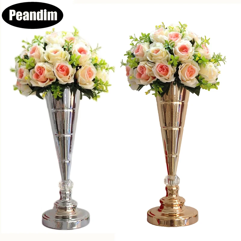 PEANDIM Elegant Metal Flower Vases Wedding Table Centerpieces Party Road Lead Flowers Holder For Home Ornaments Girfts 10pcs/lot
PEANDIM Elegant Metal Flower Vases Wedding Table Centerpieces Party Road Lead Flowers Holder For Home Ornaments Girfts 10pcs/lot