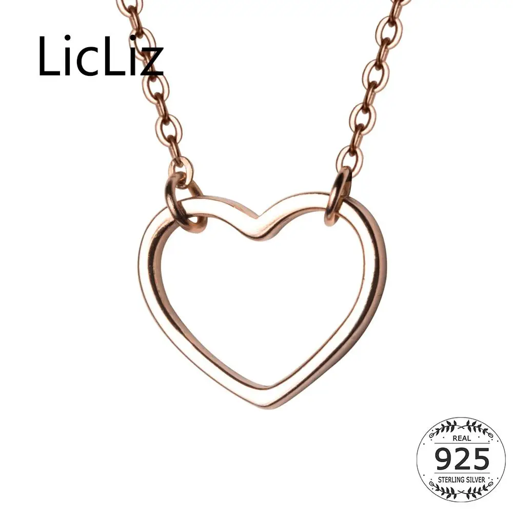 LicLiz New 925 Sterling Silver Gold Hollow Heart Pendant Necklaces for Women Rose White Gold Necklaces Link Chain Jewelry LN0434
LicLiz New 925 Sterling Silver Gold Hollow Heart Pendant Necklaces for Women Rose White Gold Necklaces Link Chain Jewelry LN0434