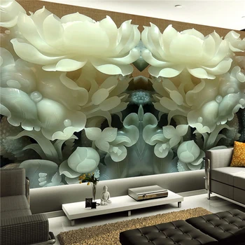 Custom 3d mural wallpaper Chinese jade lotus 3D stereoscopic TV background wallpaper the living room bedroom 3d photo wallpaper
Custom 3d mural wallpaper Chinese jade lotus 3D stereoscopic TV background wallpaper the living room bedroom 3d photo wallpaper