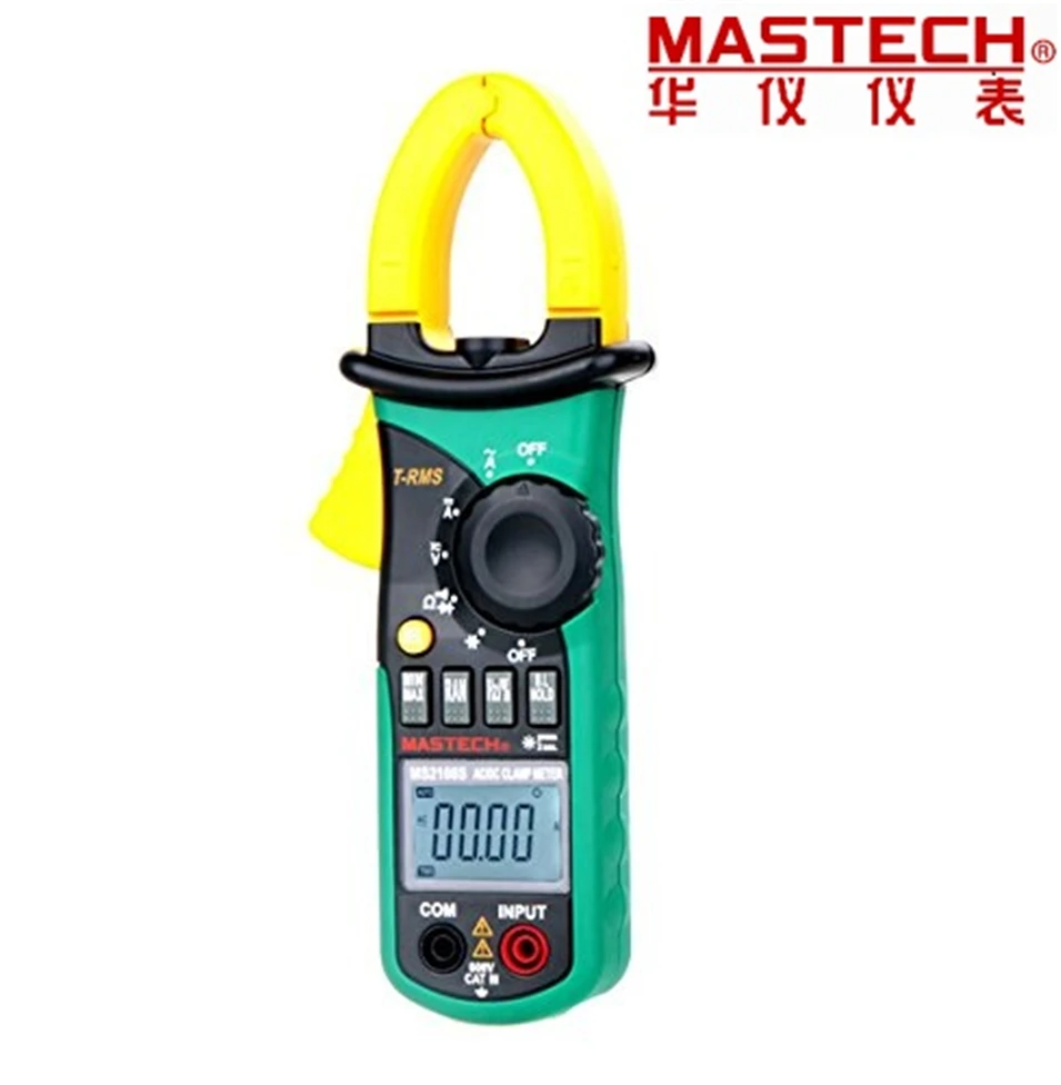 MASTECH MS2108S цифровой клещи AC DC тока True RMS мультиметр Емкость Частота пусковой ток