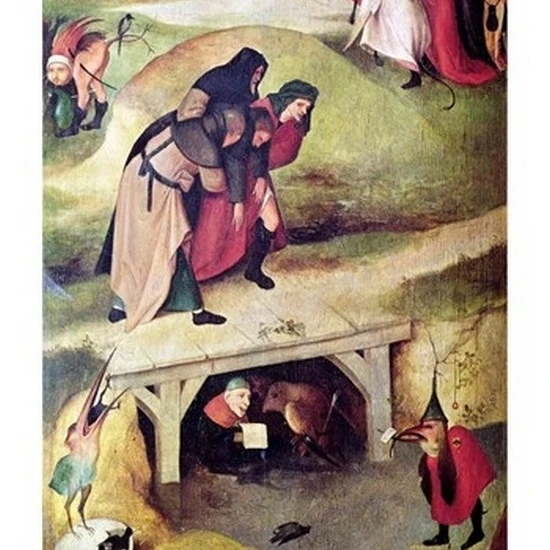 Temptation of St. Anthony detail from left hand panel of the triptych Poster Print by Hieronymus Bosch (18 x 24)