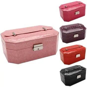 Jewelry Box Organizer PU Leather Double Layers with Mirror jewelry Dispplay Holder Drop Shipping boite a bijoux
Jewelry Box Organizer PU Leather Double Layers with Mirror jewelry Dispplay Holder Drop Shipping boite a bijoux