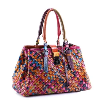 New Fashion Multicolour Genuine Leather Bags Weave Handbags Women's Shoulder Bag tote Messenger Bag
New Fashion Multicolour Genuine Leather Bags Weave Handbags Women's Shoulder Bag tote Messenger Bag
