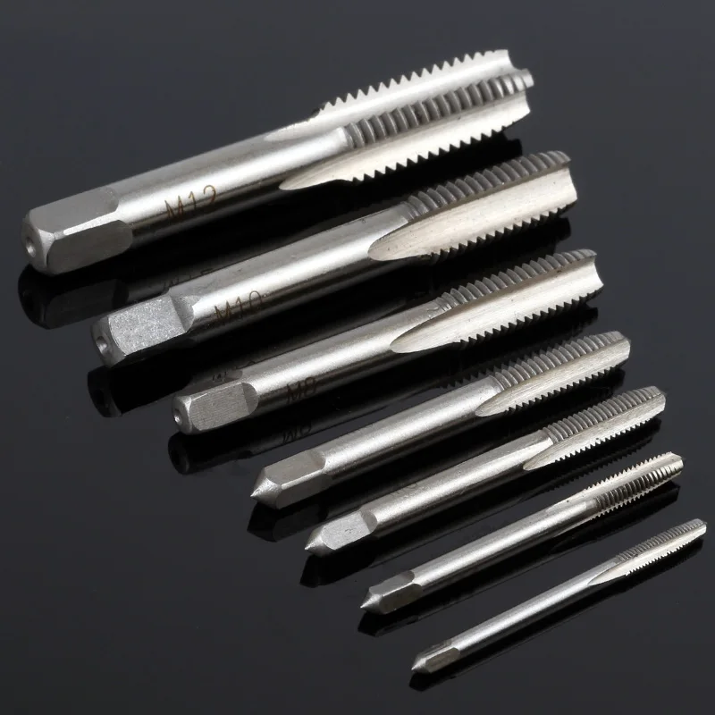 7 PCS / group HSS M3 -M12 mechanical screwdriver tapered square handle straight slot screw tapping metric plug hand drill
7 PCS / group HSS M3 -M12 mechanical screwdriver tapered square handle straight slot screw tapping metric plug hand drill