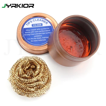 Jyrkior Iron Tips Cleaner Welding Soldering Solder Iron Tip Alloy Copper Cleaner With Rosin Flux
Jyrkior Iron Tips Cleaner Welding Soldering Solder Iron Tip Alloy Copper Cleaner With Rosin Flux