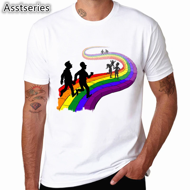 LGBT Pride Month Мужская и женская футболка LGBTQ Футболка в стиле хип хоп с коротким