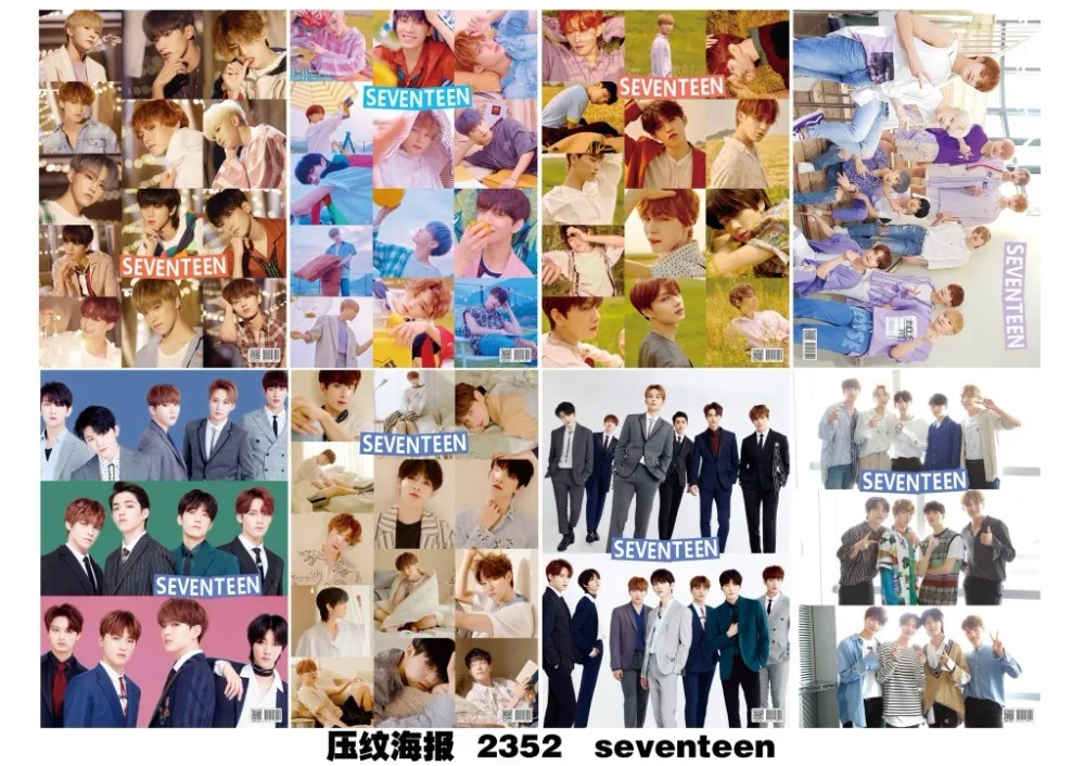 8 pcs/set different designs A3 Posters Famous group Seventeen Paintings Wall Pictures Sticker For Gift Free shipping
8 pcs/set different designs A3 Posters Famous group Seventeen Paintings Wall Pictures Sticker For Gift Free shipping