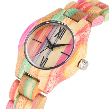 Creative Sunshine Rainbow Wood Watch for Women Timekeeper Colorful Bamboo Case Quartz Watch Movement Lightweight Wooden Watch
Creative Sunshine Rainbow Wood Watch for Women Timekeeper Colorful Bamboo Case Quartz Watch Movement Lightweight Wooden Watch