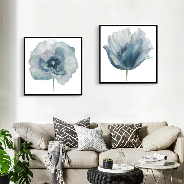 Classic-Blue-Watercolor-Flower-Canvas-Painting-Wall-Art-Posters-And-Prints-Home-Decor-Picture-for-Living.jpg_640x640