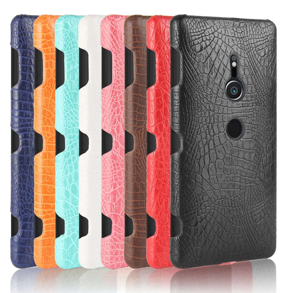 Чехол для Sony Xperia XZ2 с крокодиловым узором Жесткий из поликарбоната +