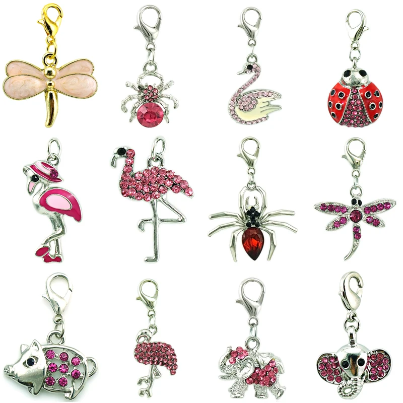 JINGLANG Mix Sale Fashion Pendants Slide Pink Rhinestone Animal Lobster Clasp Charms For Women DIY Jewelry Making Accessories
JINGLANG Mix Sale Fashion Pendants Slide Pink Rhinestone Animal Lobster Clasp Charms For Women DIY Jewelry Making Accessories