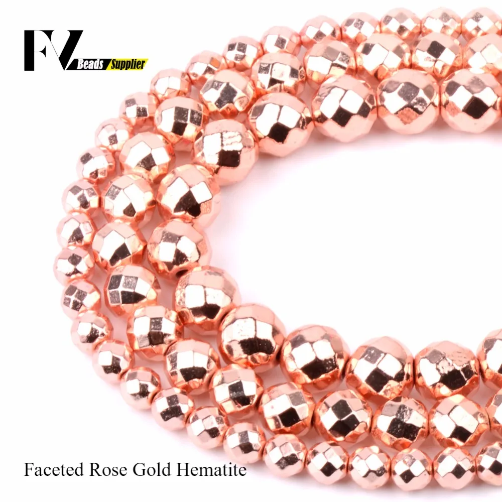 Faceted Rose Gold Hematite Round Beads Accessories 4mm-10mm Natural Stone Beads for Jewelry Making Bracelet Necklace Needlework
Faceted Rose Gold Hematite Round Beads Accessories 4mm-10mm Natural Stone Beads for Jewelry Making Bracelet Necklace Needlework