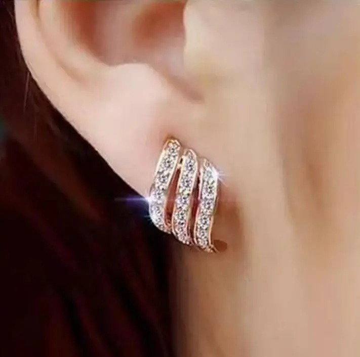 Fashion Gold Color Korean Style Simple Crystal Stud Earrings For Women Wedding Jewerly Bridal Engagement Earrings Female Gifts
Fashion Gold Color Korean Style Simple Crystal Stud Earrings For Women Wedding Jewerly Bridal Engagement Earrings Female Gifts