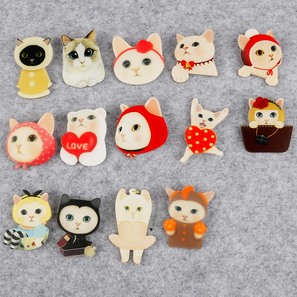 Cute 1pc/lot Cartoon Multi-styles Kawaii Cat Badges for Clothing Bag Pin On Backpack Acrylic Badges Icon Pin Brooch
Cute 1pc/lot Cartoon Multi-styles Kawaii Cat Badges for Clothing Bag Pin On Backpack Acrylic Badges Icon Pin Brooch