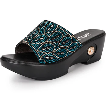 Plus Size 41 Crystal Sandals 2019 New Summer Mother's Sandals Female Genuine Leather Shoes Peep Toe Waterproof Antiskid Slippers
Plus Size 41 Crystal Sandals 2019 New Summer Mother's Sandals Female Genuine Leather Shoes Peep Toe Waterproof Antiskid Slippers
