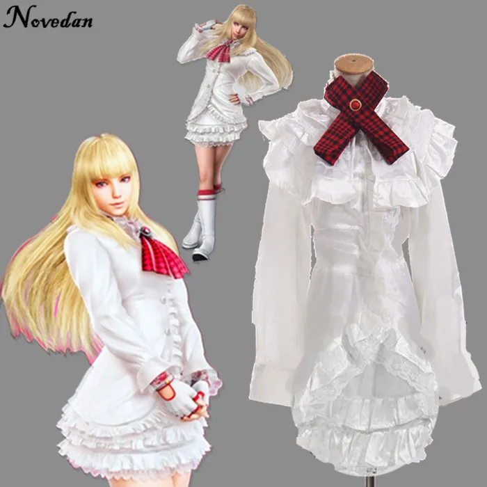 Tekken 7 Cosplay Game LiLi White Lolita Dress New 2017 Halloween Cosplay Costume For Women 
Tekken 7 Cosplay Game LiLi White Lolita Dress New 2017 Halloween Cosplay Costume For Women