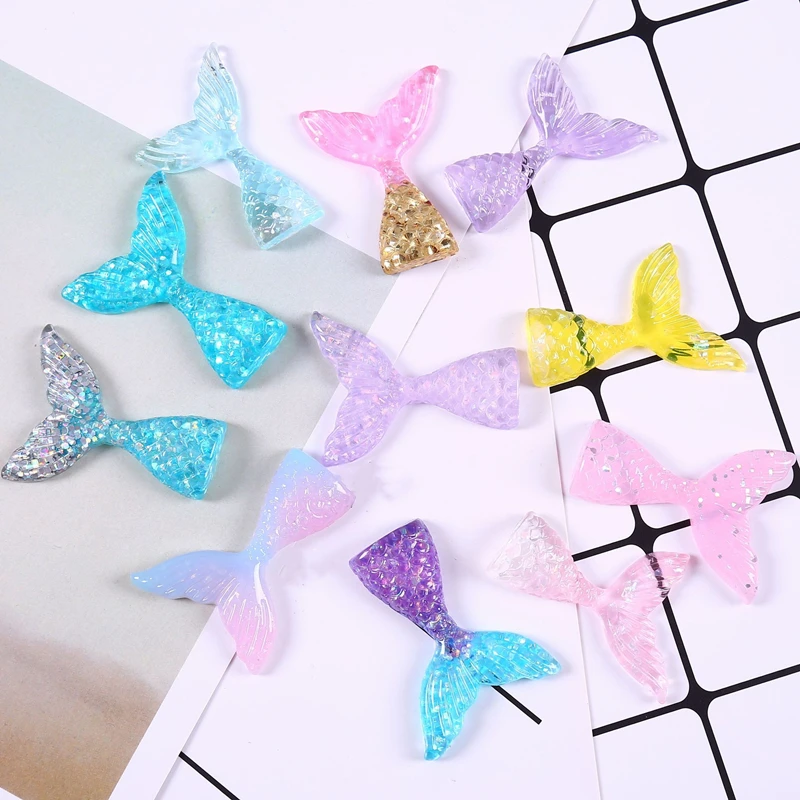 20PC Lovely Mermaid Tail Resin Accessories Kids DIY Hair Decoration Material Flat Back Planar Resin Handmade Art Craft Supplies
20PC Lovely Mermaid Tail Resin Accessories Kids DIY Hair Decoration Material Flat Back Planar Resin Handmade Art Craft Supplies