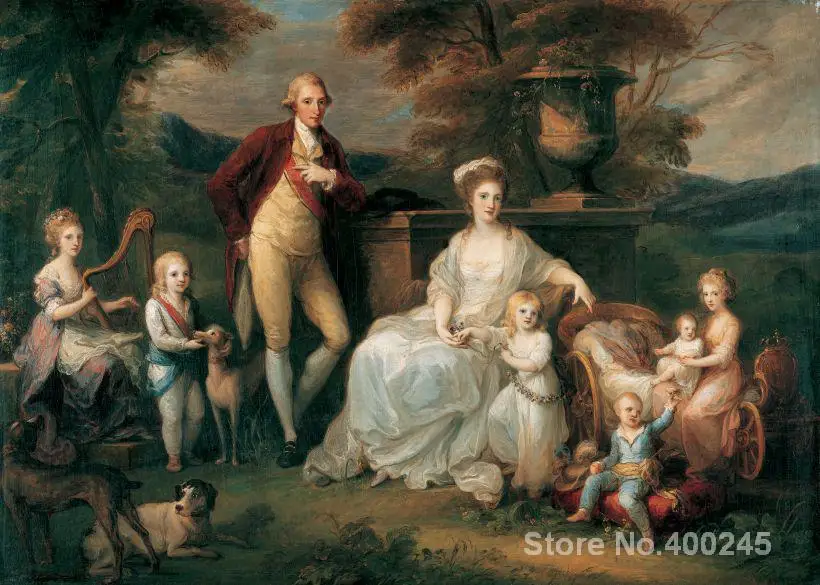 

Portrait Paintings Canvas art Ferdinand IV King of Naples and his Family Angelica Kauffman Landscapes Hand painted High quality