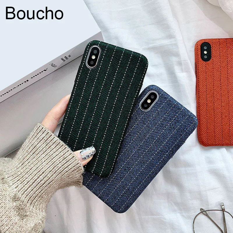 Boucho Cloth Texture Soft TPU case For iphone Xs Max X Case Ultra-thin Canvas Silicone Phone Cases For iphone 6 6S 7 8 Plus XR
Boucho Cloth Texture Soft TPU case For iphone Xs Max X Case Ultra-thin Canvas Silicone Phone Cases For iphone 6 6S 7 8 Plus XR