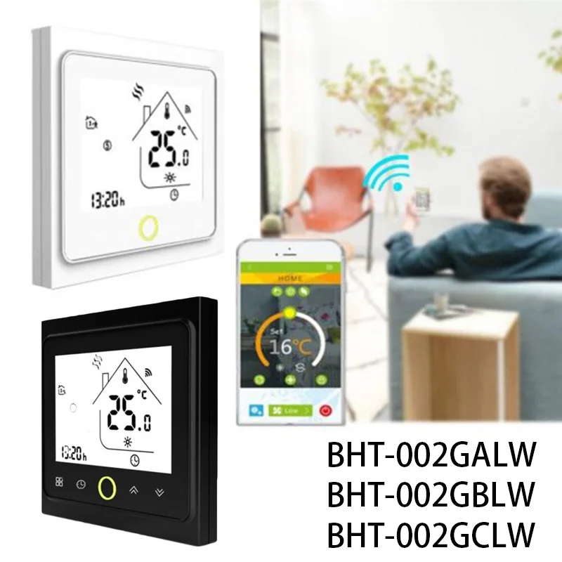 WiFi Smart Thermostat Temperature Controller for Water/Electric floor Heating Water/Gas Boiler Works with Alexa Google Home
WiFi Smart Thermostat Temperature Controller for Water/Electric floor Heating Water/Gas Boiler Works with Alexa Google Home