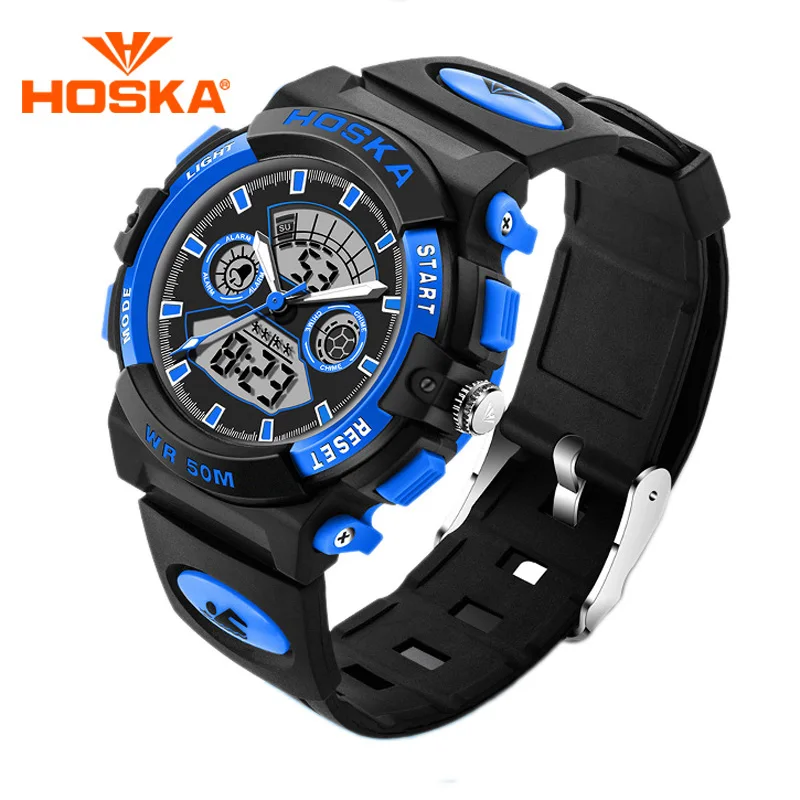 Children Brand HOSKA Kids Sports Watch Outdoor Waterproof Alarm Chronograph Luminous LED Digital Analog Wristwatch
Children Brand HOSKA Kids Sports Watch Outdoor Waterproof Alarm Chronograph Luminous LED Digital Analog Wristwatch
