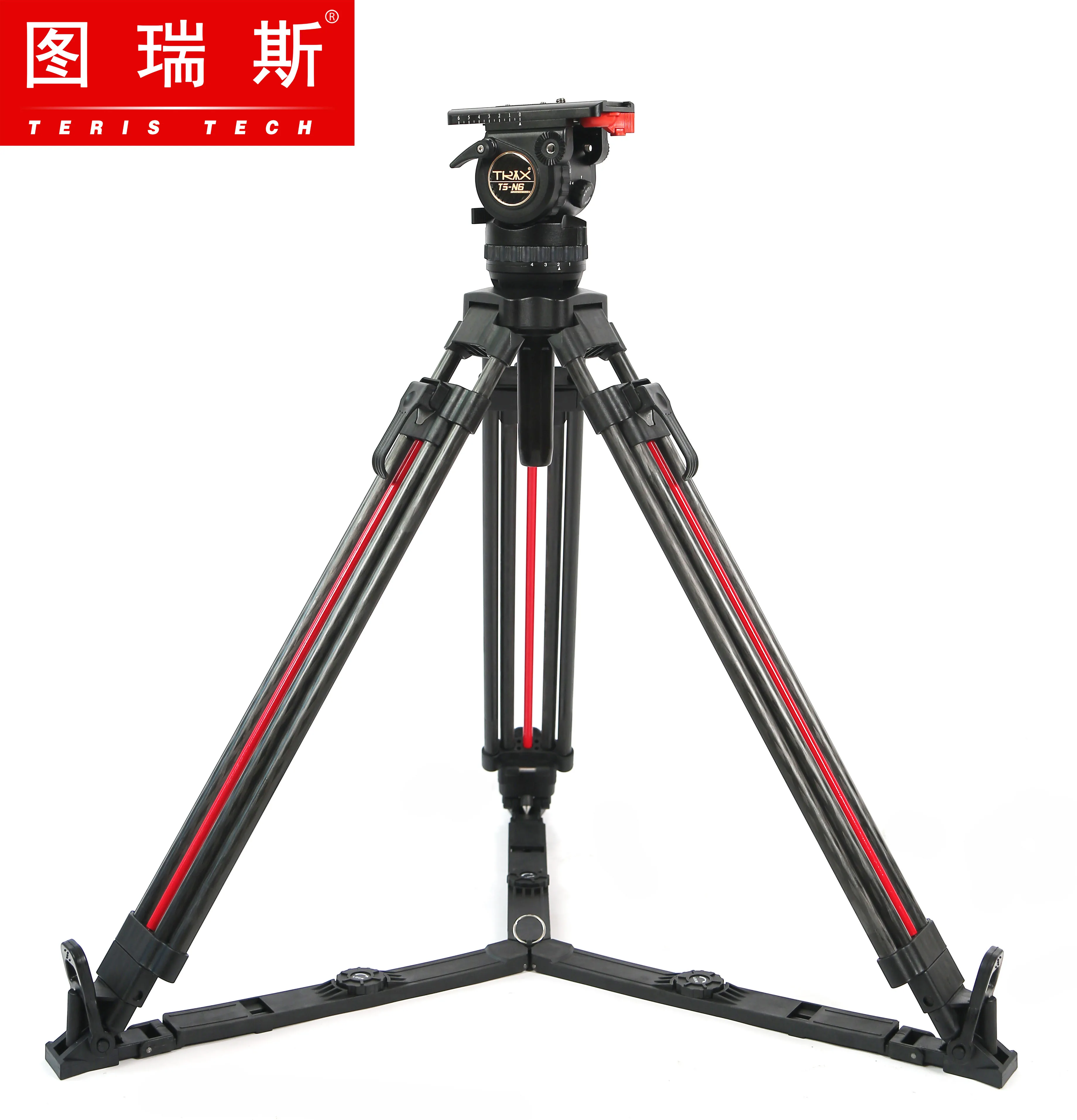 TERIS TS-N6T-Q Carbon Fiber Video Camera Tripod Kit Fluid Head Tripod Load 7KG quick lock Professional Tripod Stand
TERIS TS-N6T-Q Carbon Fiber Video Camera Tripod Kit Fluid Head Tripod Load 7KG quick lock Professional Tripod Stand