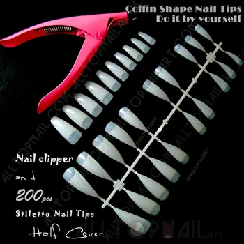 1pcs Nail Clipper Nail Art Edge Cutter and 200pcs Stiletto False Nail Tips Natural French Acrylic Coffin Shape Nail Art Tips 
1pcs Nail Clipper Nail Art Edge Cutter and 200pcs Stiletto False Nail Tips Natural French Acrylic Coffin Shape Nail Art Tips