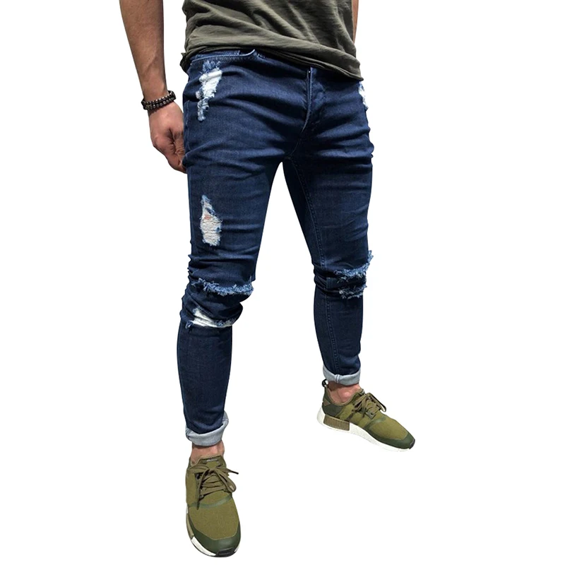Men Hole Jeans Men Denim Pencil Pants Casual Men Jeans With Hole Fashion Zipper Fly Male Pants Mid Waist Slim Denim Pants D40
Men Hole Jeans Men Denim Pencil Pants Casual Men Jeans With Hole Fashion Zipper Fly Male Pants Mid Waist Slim Denim Pants D40