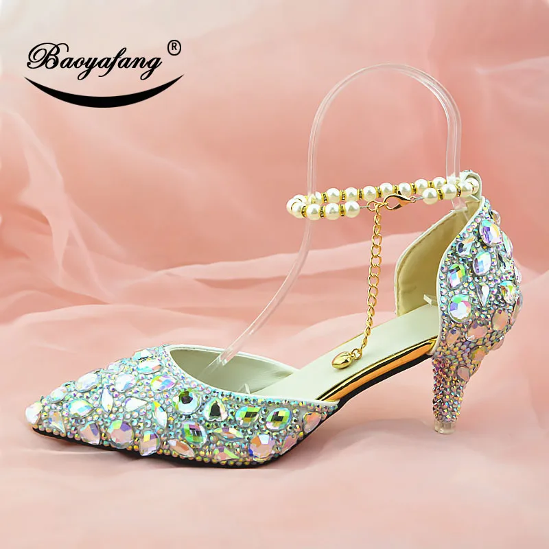 bao ya feng 2019 New arrival Pointed toe Womens wedding shoes 6cm woman crystal party dress shoes White AB Drill Crystal Shoes
bao ya feng 2019 New arrival Pointed toe Womens wedding shoes 6cm woman crystal party dress shoes White AB Drill Crystal Shoes