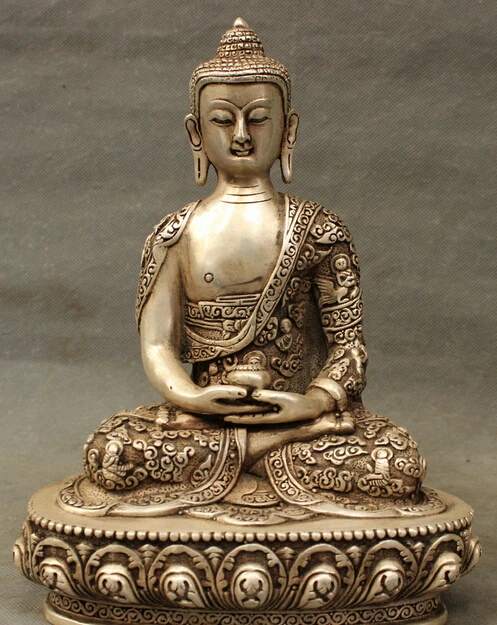 wholesale factory 9" Tibet Silver Buddhism Temple Shakyamuni Robe Sakyamuni Buddha Bowl Statue
wholesale factory 9" Tibet Silver Buddhism Temple Shakyamuni Robe Sakyamuni Buddha Bowl Statue