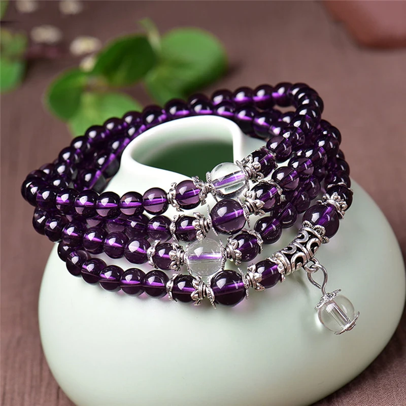 Trendy Natural Stone Love Purple Bead Bracelet Vintage Charm Round Chain Beads Bracelets Jewelry For Women Friend Gift
Trendy Natural Stone Love Purple Bead Bracelet Vintage Charm Round Chain Beads Bracelets Jewelry For Women Friend Gift