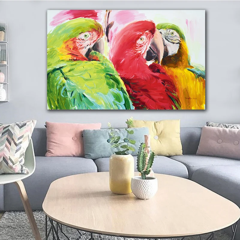 GoldLife Watercolor Animals Canvas Painting Three Colorful Parrots Wall Art Modern Wall Art Poster for Kids Room Home Decortion
GoldLife Watercolor Animals Canvas Painting Three Colorful Parrots Wall Art Modern Wall Art Poster for Kids Room Home Decortion