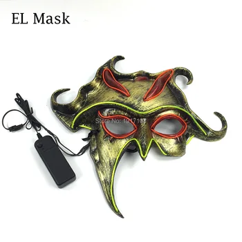 10 pcs Glowing Neon Light Halloween Mask Horrible Mouth-sewed Skull EL Masquerade Dancing Parties LED Mask Festival Decoration
10 pcs Glowing Neon Light Halloween Mask Horrible Mouth-sewed Skull EL Masquerade Dancing Parties LED Mask Festival Decoration
