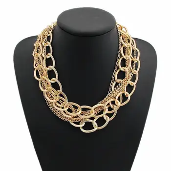 CirGen Fashion Chunky Chokers Gold Color Multi layer Aluminum Chains Women Punk Statement Collar Necklace Jewelry,D83
CirGen Fashion Chunky Chokers Gold Color Multi layer Aluminum Chains Women Punk Statement Collar Necklace Jewelry,D83