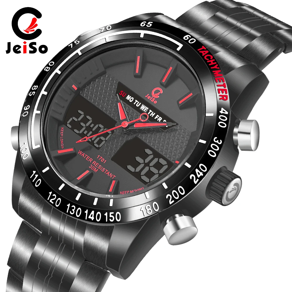 JEISO Luxury Brand Men Casual Sport Watch Fashion Mens Quartz Digital Analog Watches Man Full Steel WristWatch Relogio Masculino
JEISO Luxury Brand Men Casual Sport Watch Fashion Mens Quartz Digital Analog Watches Man Full Steel WristWatch Relogio Masculino