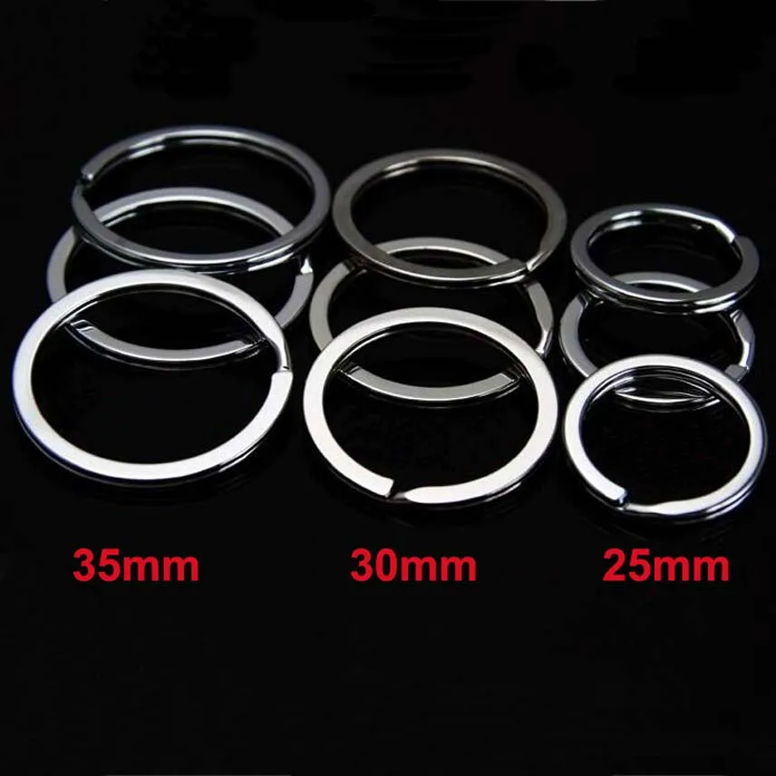 

New 2016 10Pcs Metal Key Holder Split Rings Keyring Keychain Keyfob Accessories 25mm 30mm 35mm HOUS