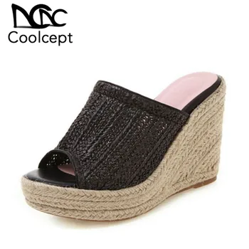 CoolCept Women Wedges Sandals Casual Straw Weaving Summer Platform Shoes For Women New Fashion Fisherman Footwear Size 34-43
CoolCept Women Wedges Sandals Casual Straw Weaving Summer Platform Shoes For Women New Fashion Fisherman Footwear Size 34-43