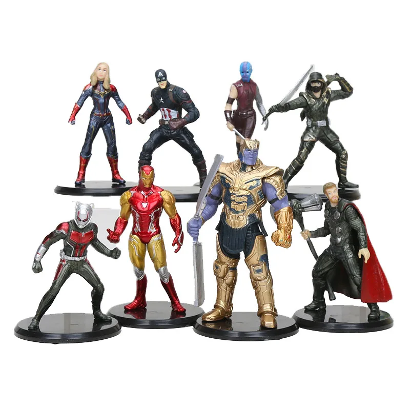 8pcs/set Marvel the Avengers endgame Infinity War Thanos Iron man Spider rman Captain American Thanos Figure Model Toys gift
8pcs/set Marvel the Avengers endgame Infinity War Thanos Iron man Spider rman Captain American Thanos Figure Model Toys gift