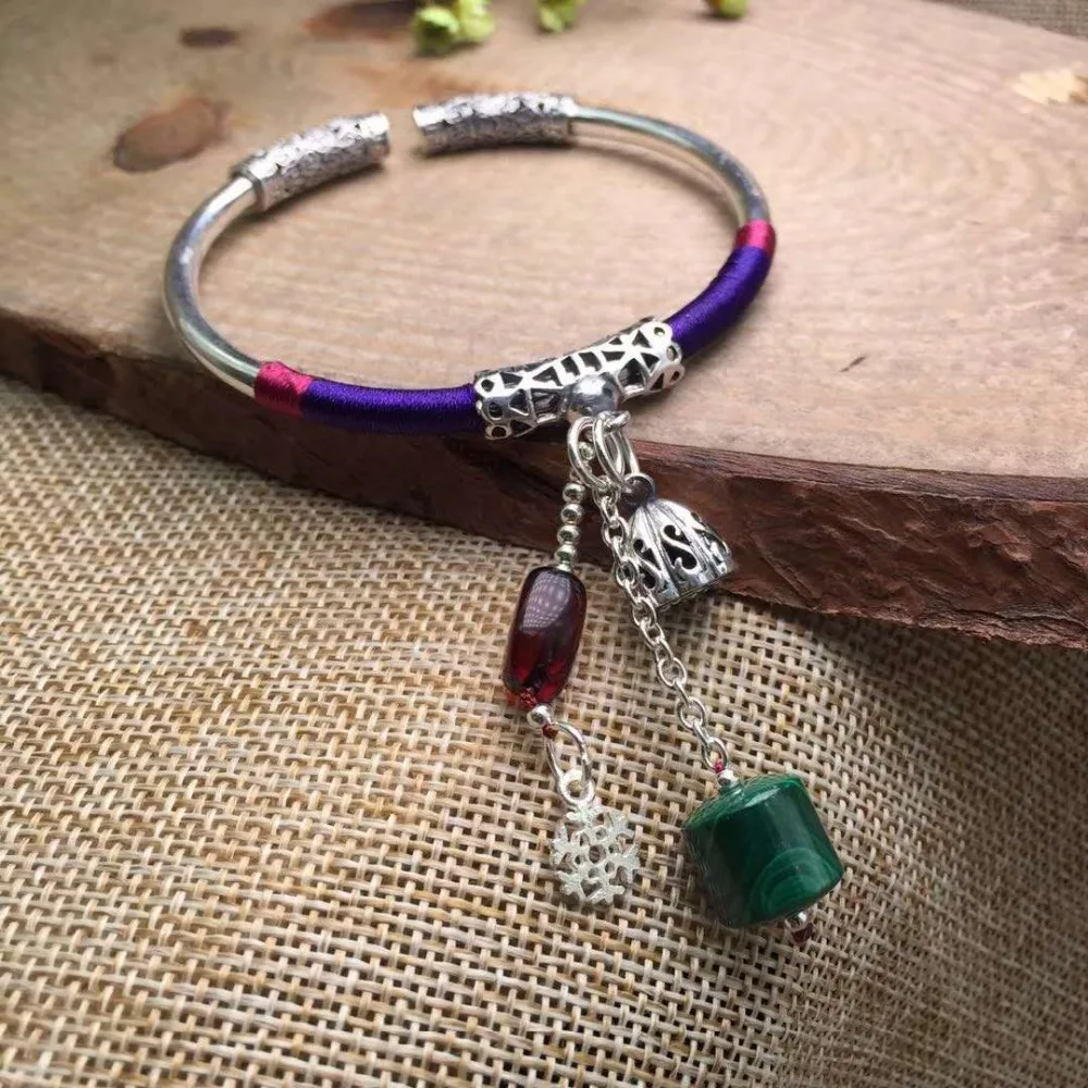 JOOCHEER Sterling S999 silver Bangles 999 Bangle auspicious ethnic romantic vintage Natural stone ethnic opening bracelet
JOOCHEER Sterling S999 silver Bangles 999 Bangle auspicious ethnic romantic vintage Natural stone ethnic opening bracelet