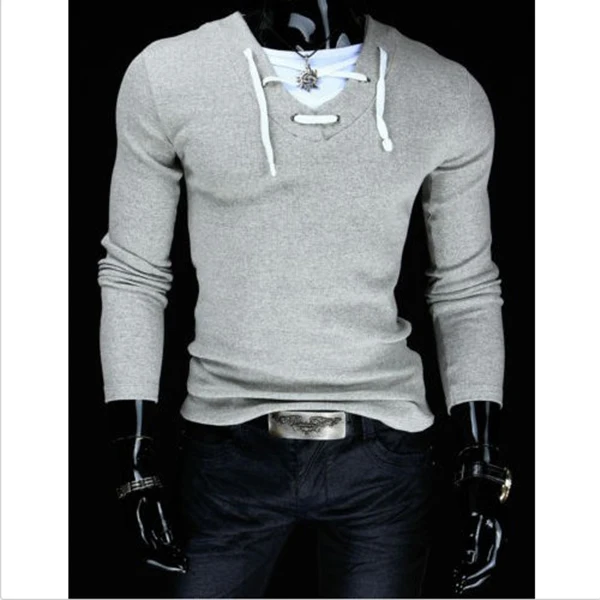 Men's fashion long-sleeved T-shirt V-neck sling design collar patch fashion casual long-sleeved T-shirt
Men's fashion long-sleeved T-shirt V-neck sling design collar patch fashion casual long-sleeved T-shirt