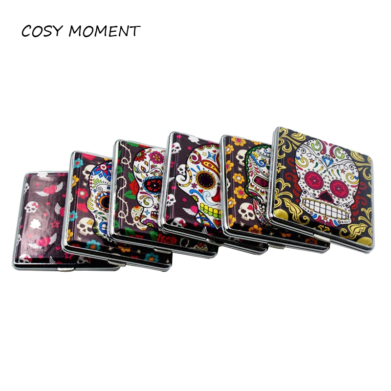 COSY MOMENT 20 Sticks Skull Leather Cigarette Case Holder For Women Tobacco Cigaret Cigarette Box porta sigarett YJ364
COSY MOMENT 20 Sticks Skull Leather Cigarette Case Holder For Women Tobacco Cigaret Cigarette Box porta sigarett YJ364