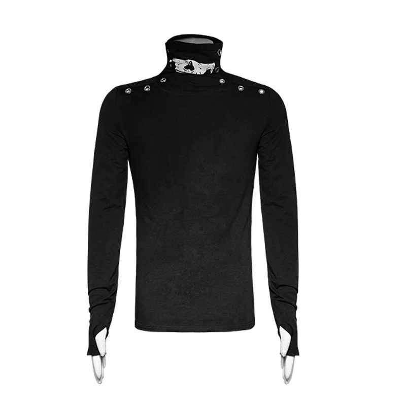 2018 New Punk Gothic Fashion Casual High Collar Print Skull Men's T-shirt Cosplay Personality Long-sleeved Shirt
2018 New Punk Gothic Fashion Casual High Collar Print Skull Men's T-shirt Cosplay Personality Long-sleeved Shirt