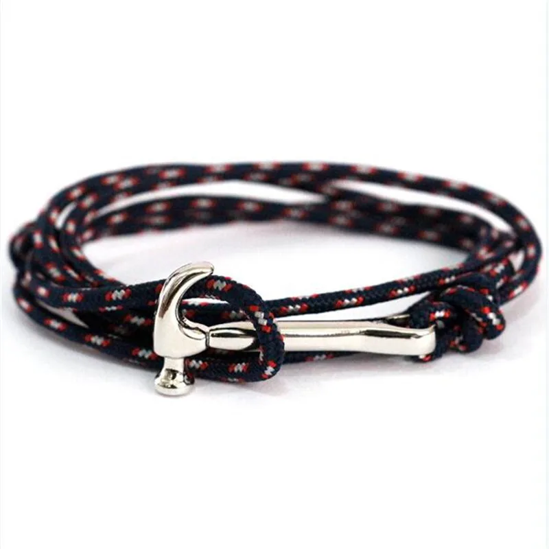 New Fashion Hammer Bracelets Men Charm Survival Rope Chain 3mm Paracord Male Wrap Sport Wholesale Sliver Anchor SL050
New Fashion Hammer Bracelets Men Charm Survival Rope Chain 3mm Paracord Male Wrap Sport Wholesale Sliver Anchor SL050