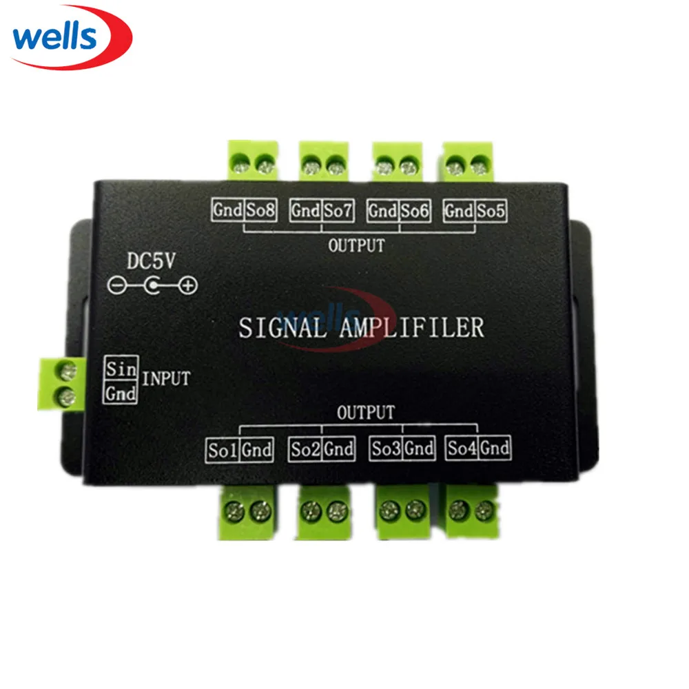 LED controller Signal Amplifier via SPI output signal Symphony 8 control group Amplifier for music controller ws2811 5050 strip
LED controller Signal Amplifier via SPI output signal Symphony 8 control group Amplifier for music controller ws2811 5050 strip