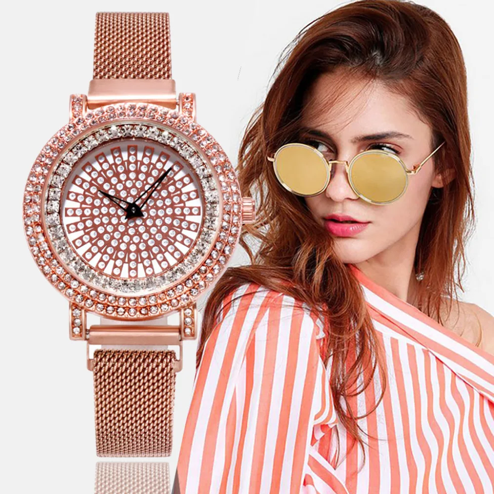 Luxury Fashion Temperament Full Rhinestone Dial Hot Ladies Watch Quartz Metal Steel Mesh Belt Quartz Cool Women Watch Clock 2019
Luxury Fashion Temperament Full Rhinestone Dial Hot Ladies Watch Quartz Metal Steel Mesh Belt Quartz Cool Women Watch Clock 2019
