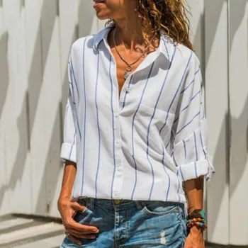 Autumn Fashion Thin Blouse Women Casual Striped Printing Long Sleeve Tops Knit Sleeve Shirts Blouse Plus Size рубашка Freeship
Autumn Fashion Thin Blouse Women Casual Striped Printing Long Sleeve Tops Knit Sleeve Shirts Blouse Plus Size рубашка Freeship